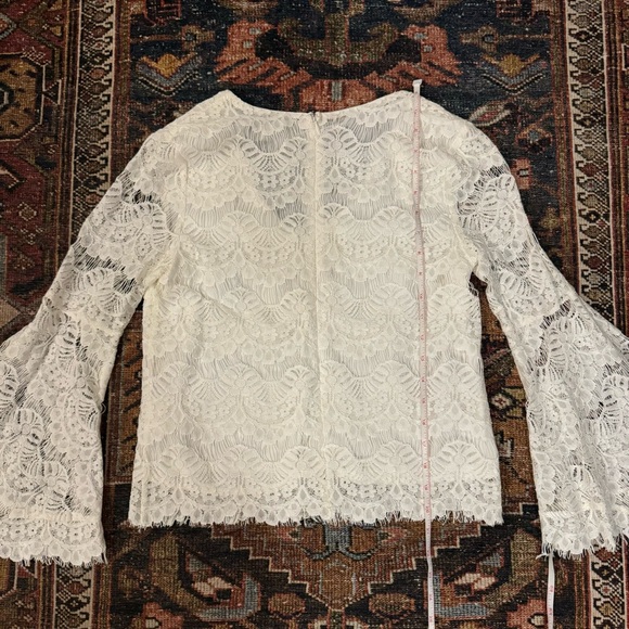 Mink pink lace bell sleeve top - Picture 8 of 8